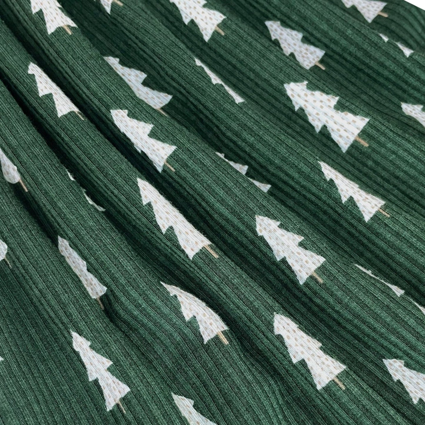 Christmas Trees Small Ribbed Zip Romper
