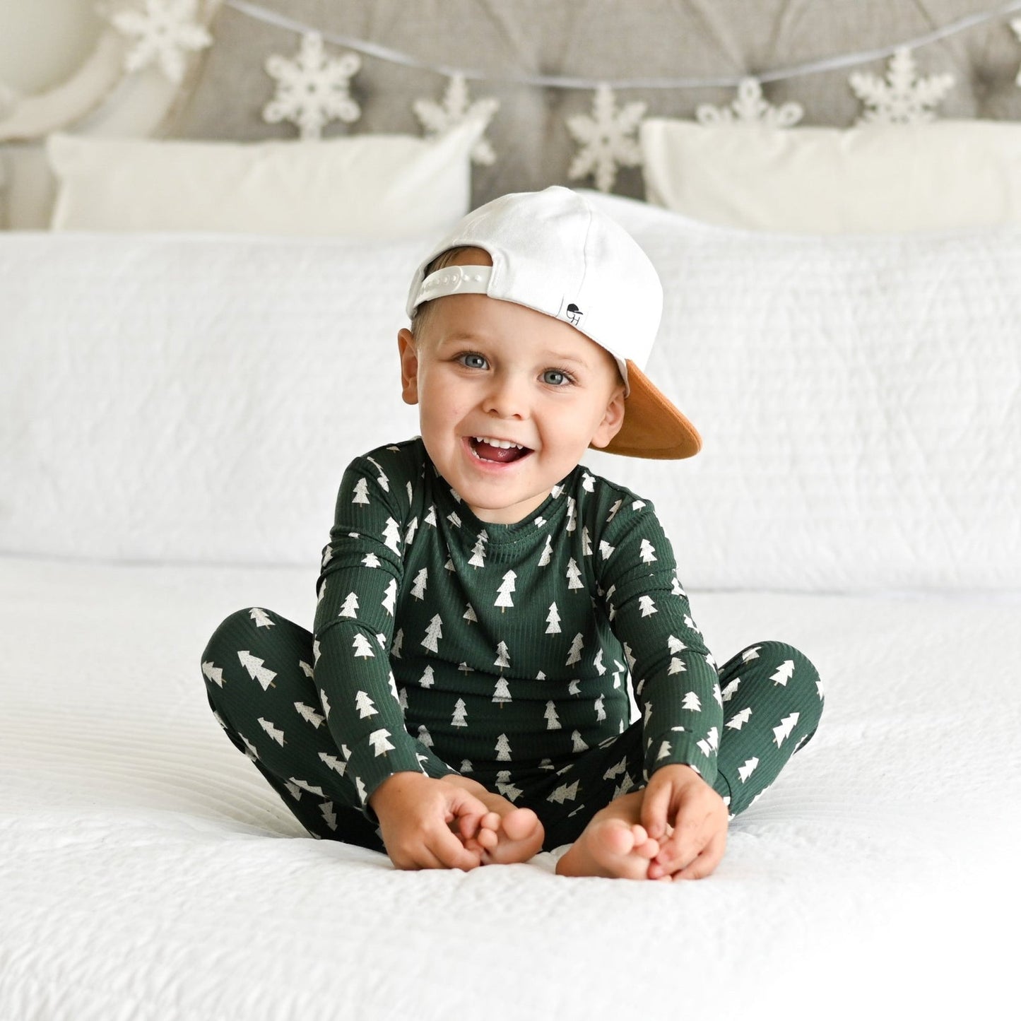 Christmas Trees Small Ribbed Two-Piece Set