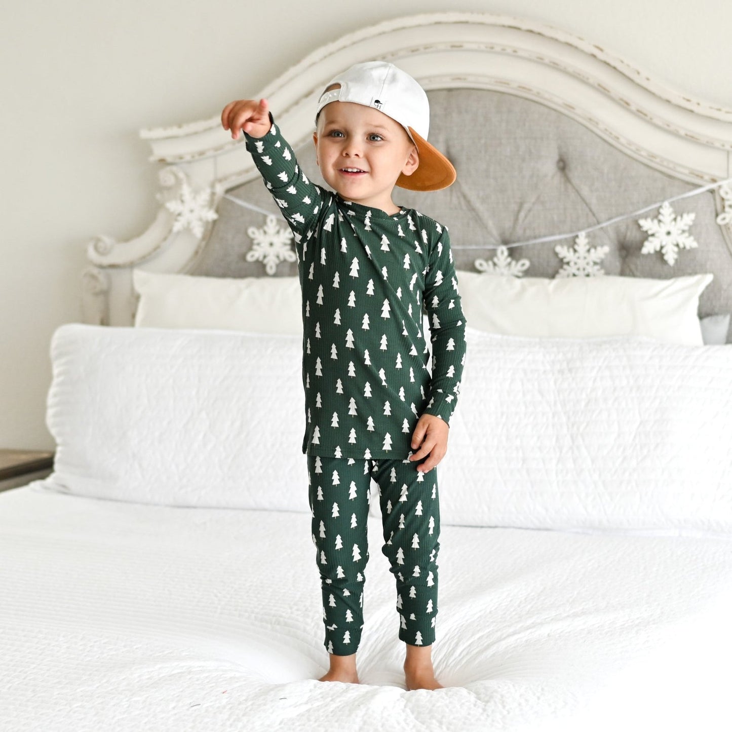 Christmas Trees Small Ribbed Two-Piece Set