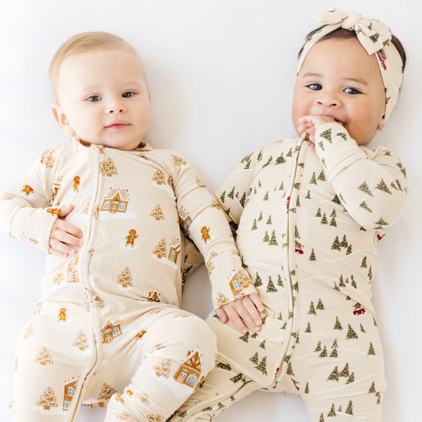 Gingerbread Small Ribbed Zip Romper