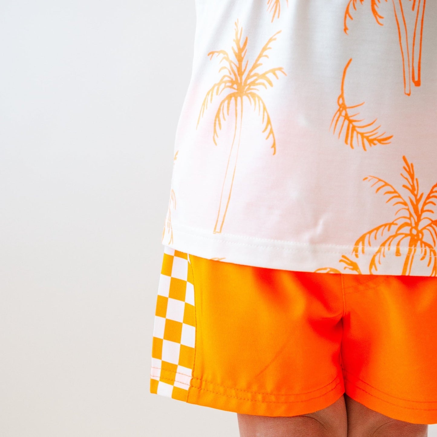 Palm Trees Neon Orange Tank