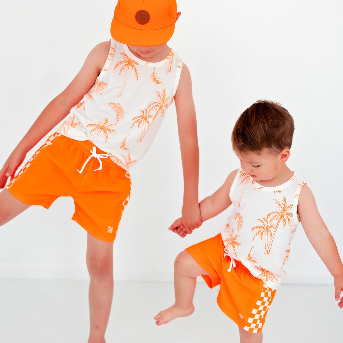 Palm Trees Neon Orange Tank