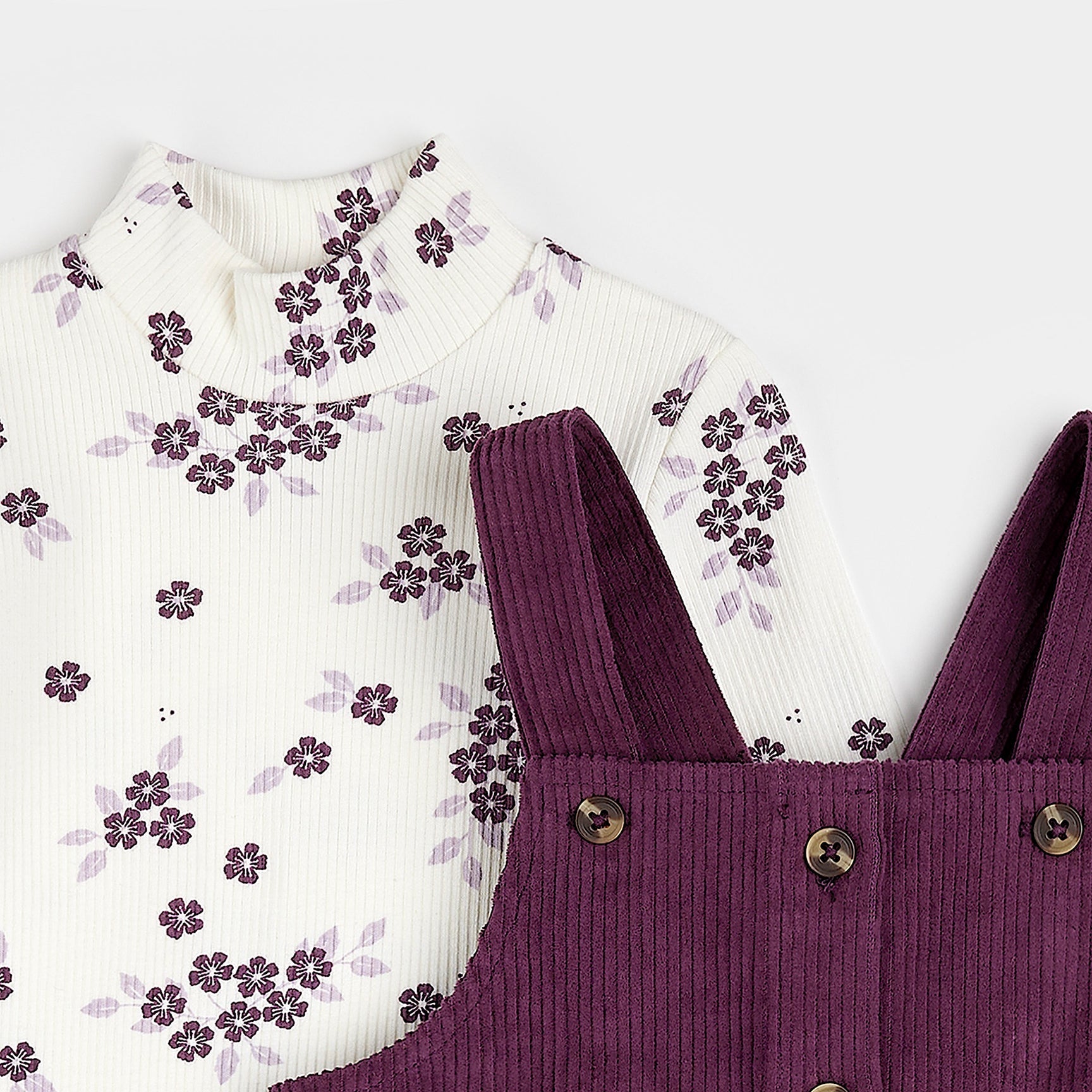 light purple overall dress Plum Corduroy Overall Dress Set by Petit Lem 24 months