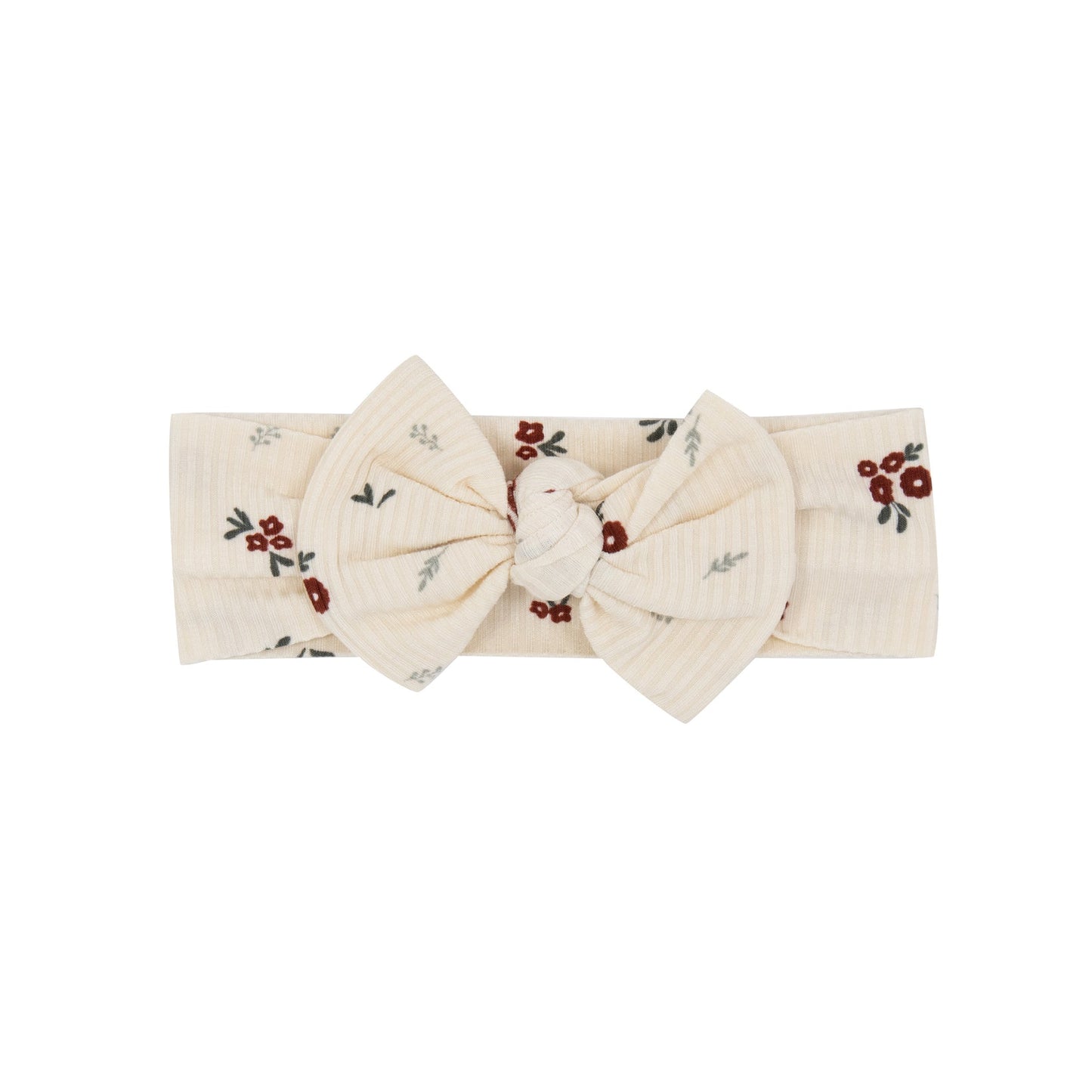Scattered Floral Small Ribbed Bow