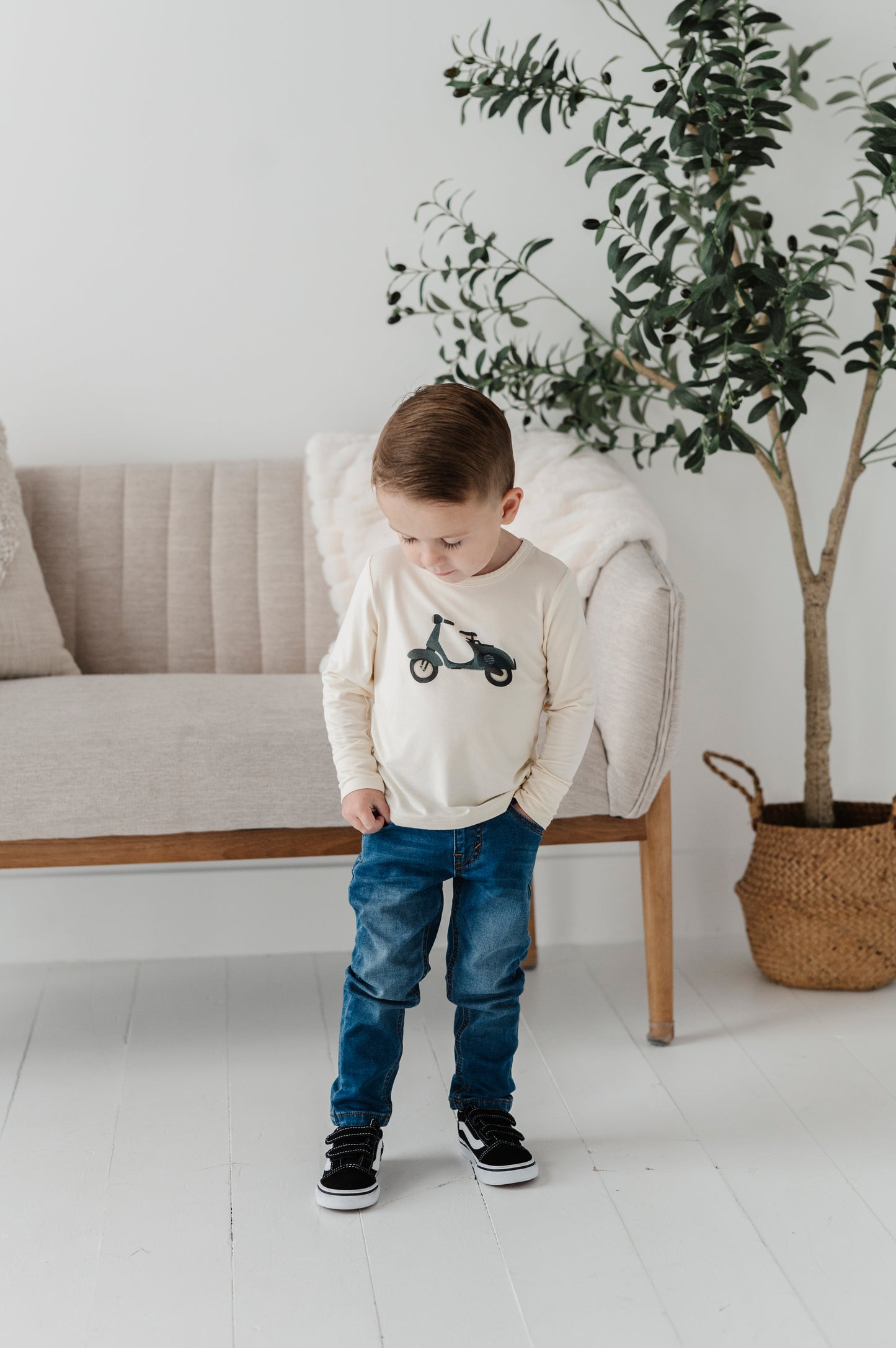 Boy's Long Sleeve Tee - Scooter