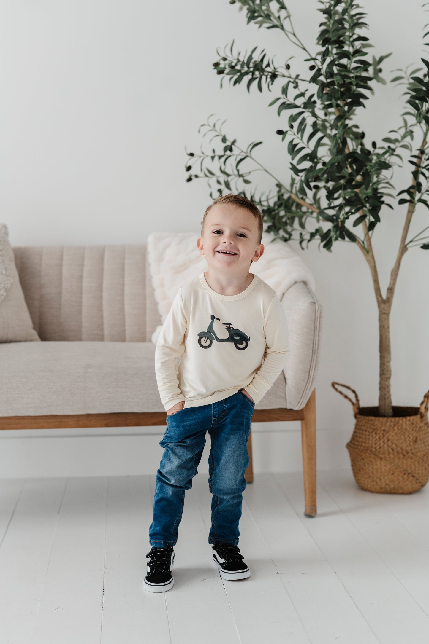 Boy's Long Sleeve Tee - Scooter