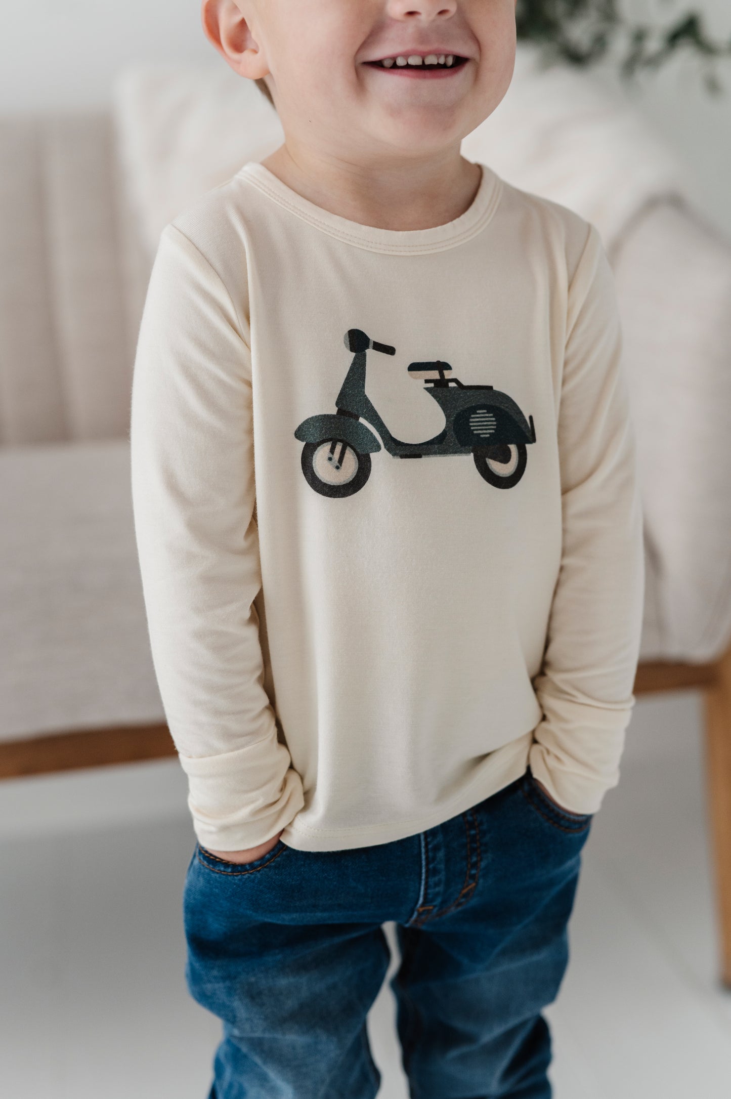 Boy's Long Sleeve Tee - Scooter