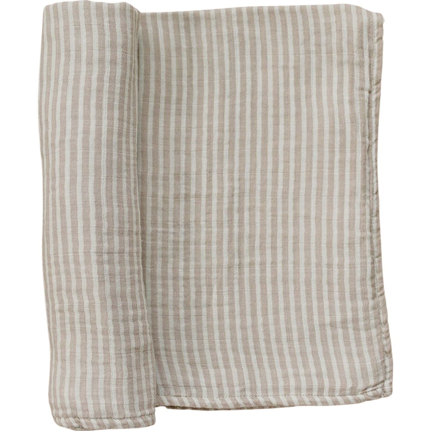 Taupe Stripe + Midnight Floral Muslin Quilt
