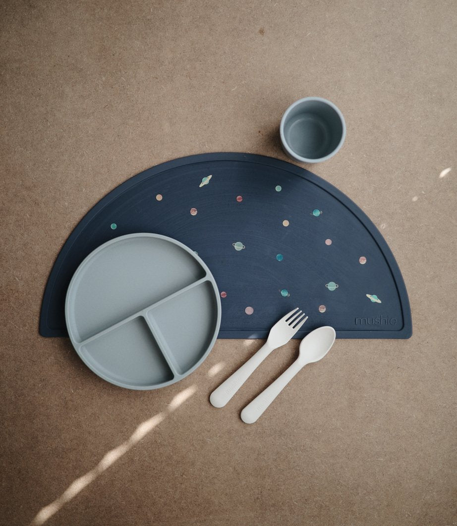 Silicone Suction Plate (Cambridge Blue)