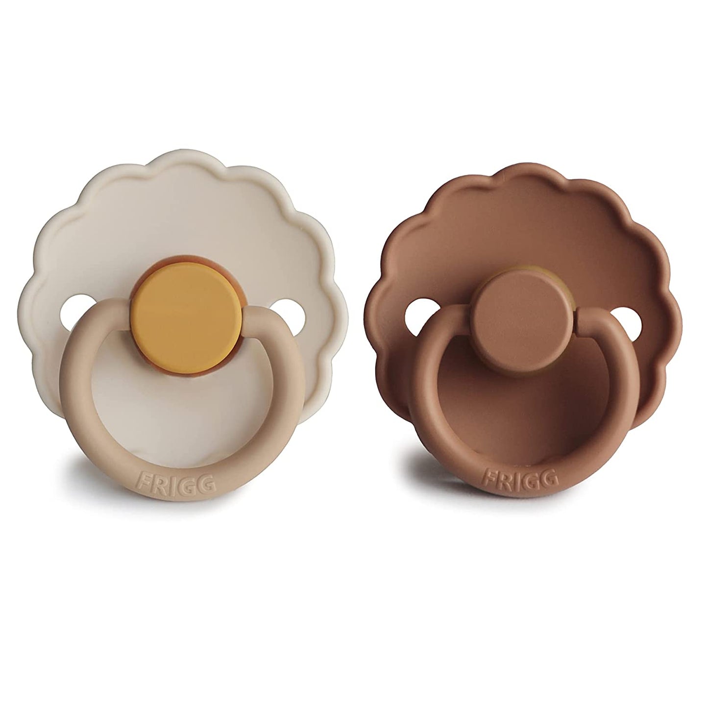 FRIGG Daisy Natural Rubber Pacifier - Chamomile/Peach Bronze