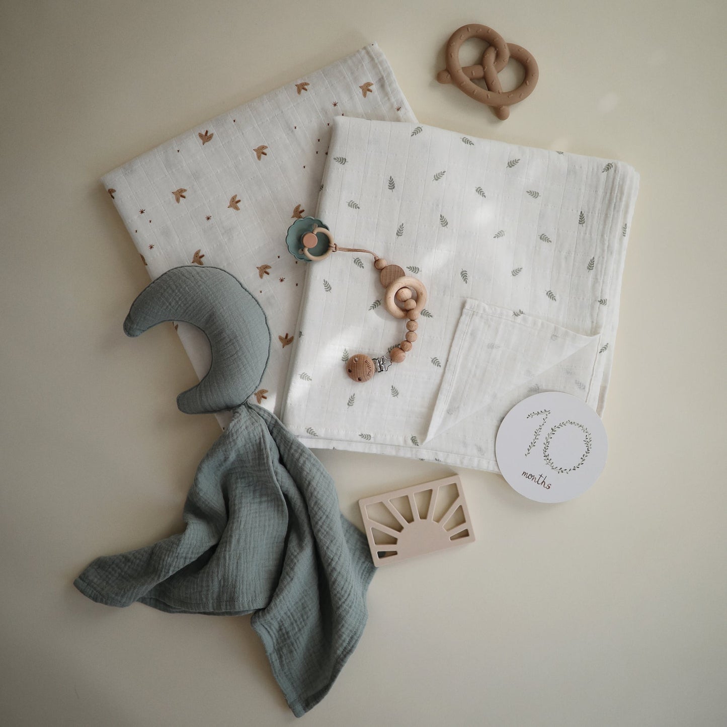 Baby Pretzel Silicone Teether (Natural)