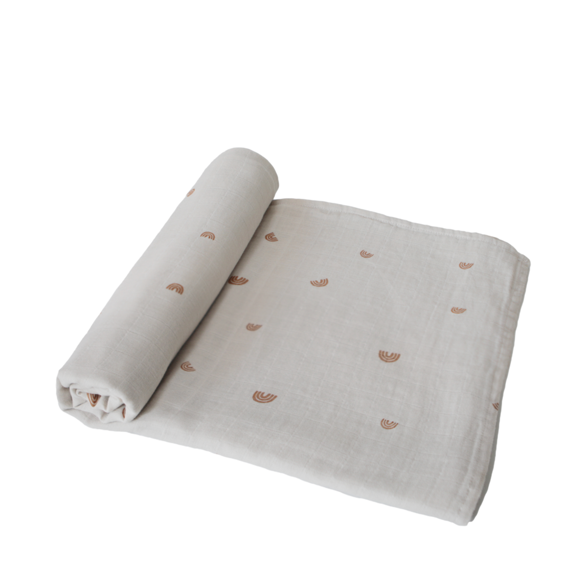 Muslin Swaddle Blanket Organic Cotton (Rainbows)