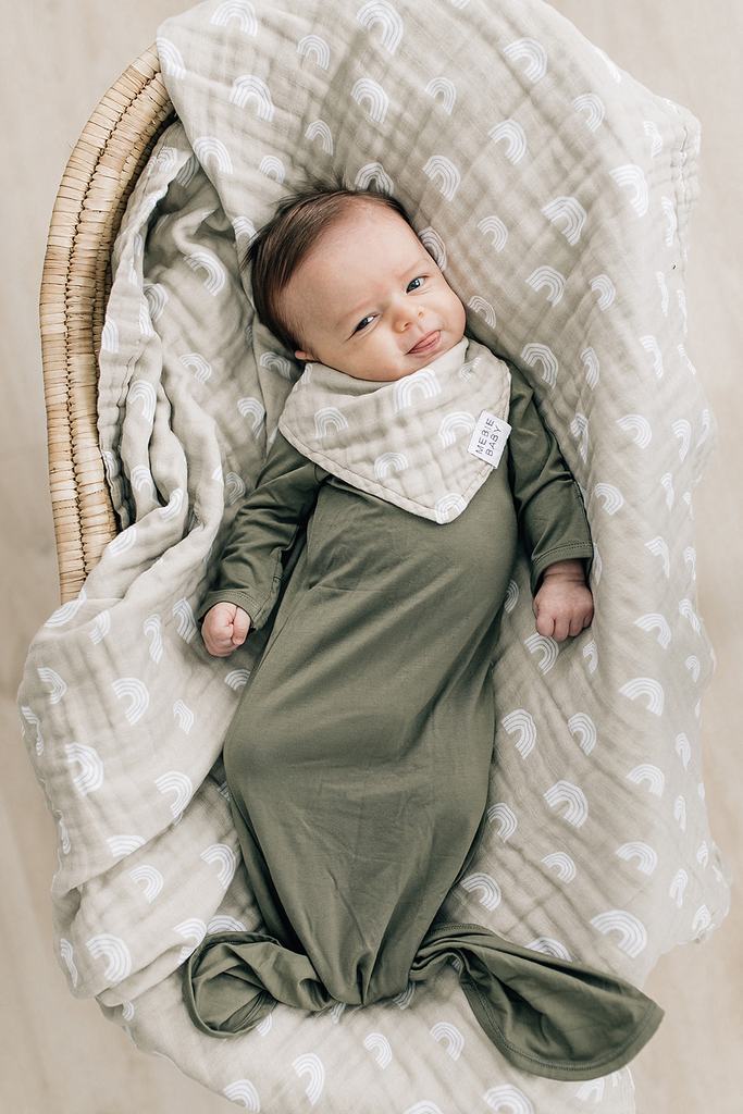 Sand Rainbow Muslin Swaddle Blanket