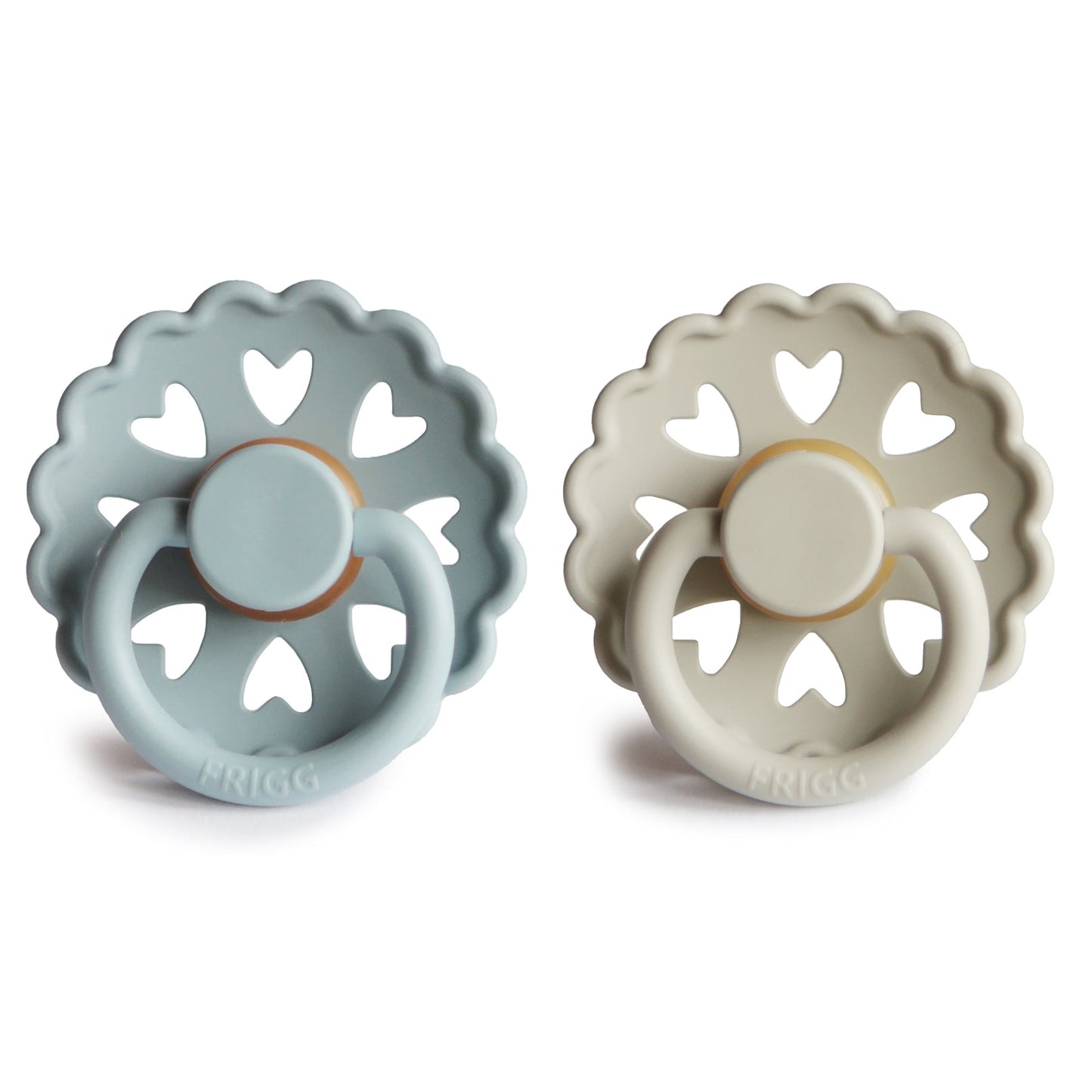 FRIGG Anderson Fairytale Natural Rubber Baby Pacifier - Stone Blue/Willow Gray