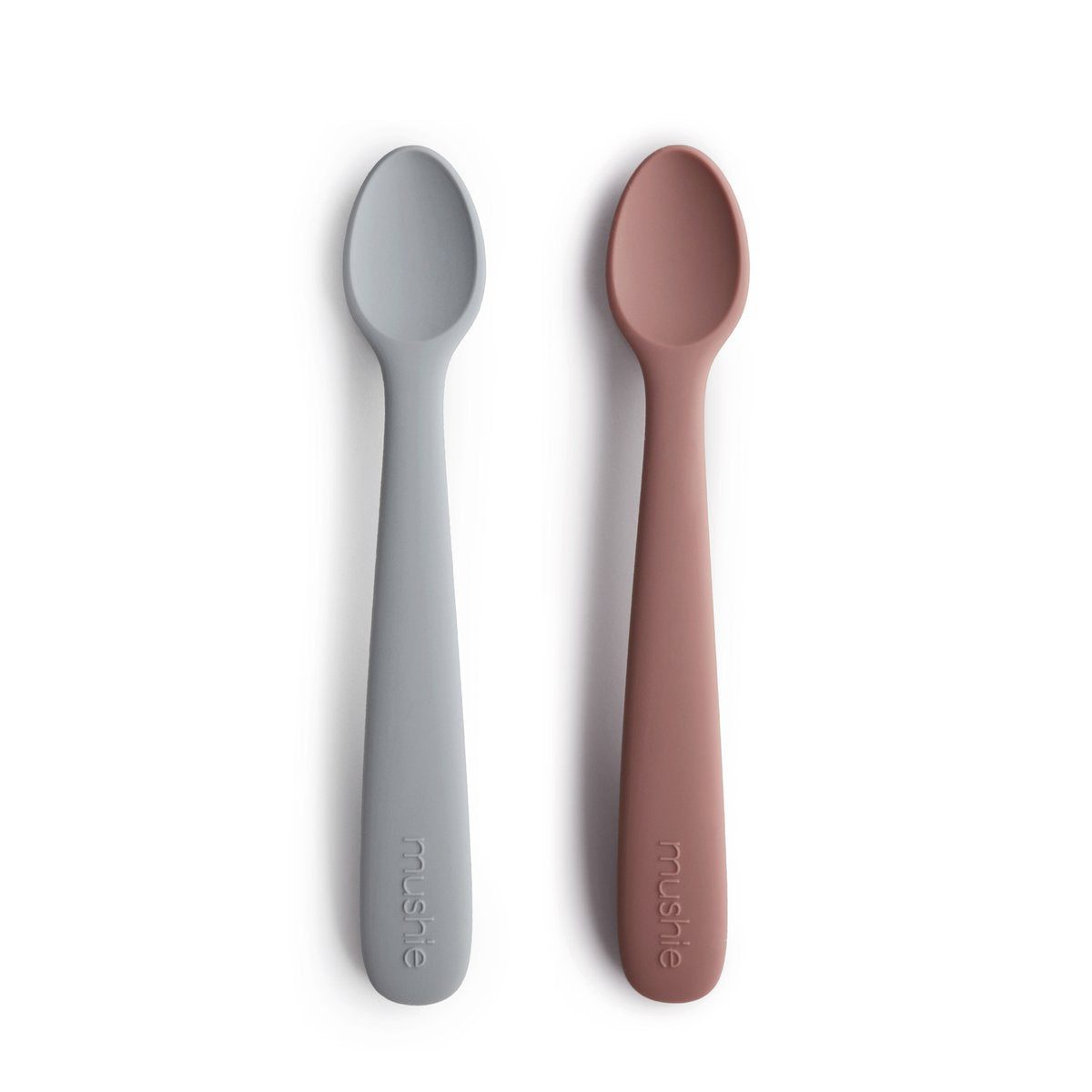 Silicone Feeding Spoons (Stone/Cloudy Mauve) 2-pack by Mushie – Avery and  Everett