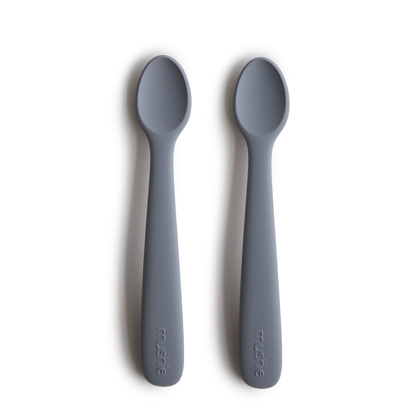 Mushie Silicone Feeding Spoon - Cambridge Blue / Shifting Sand