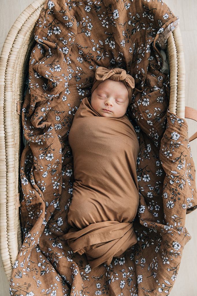 Vintage floral muslin swaddle sale