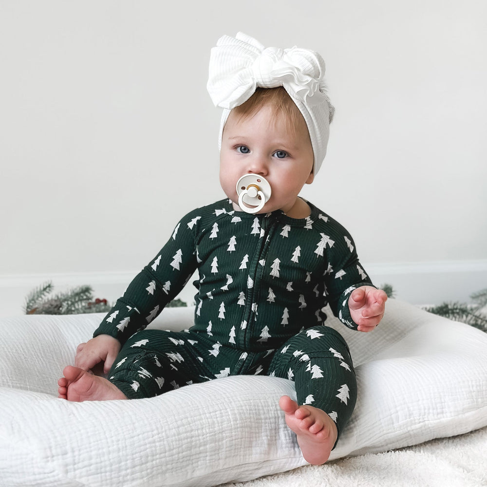 
                  
                    Christmas Trees Small Ribbed Zip Romper
                  
                