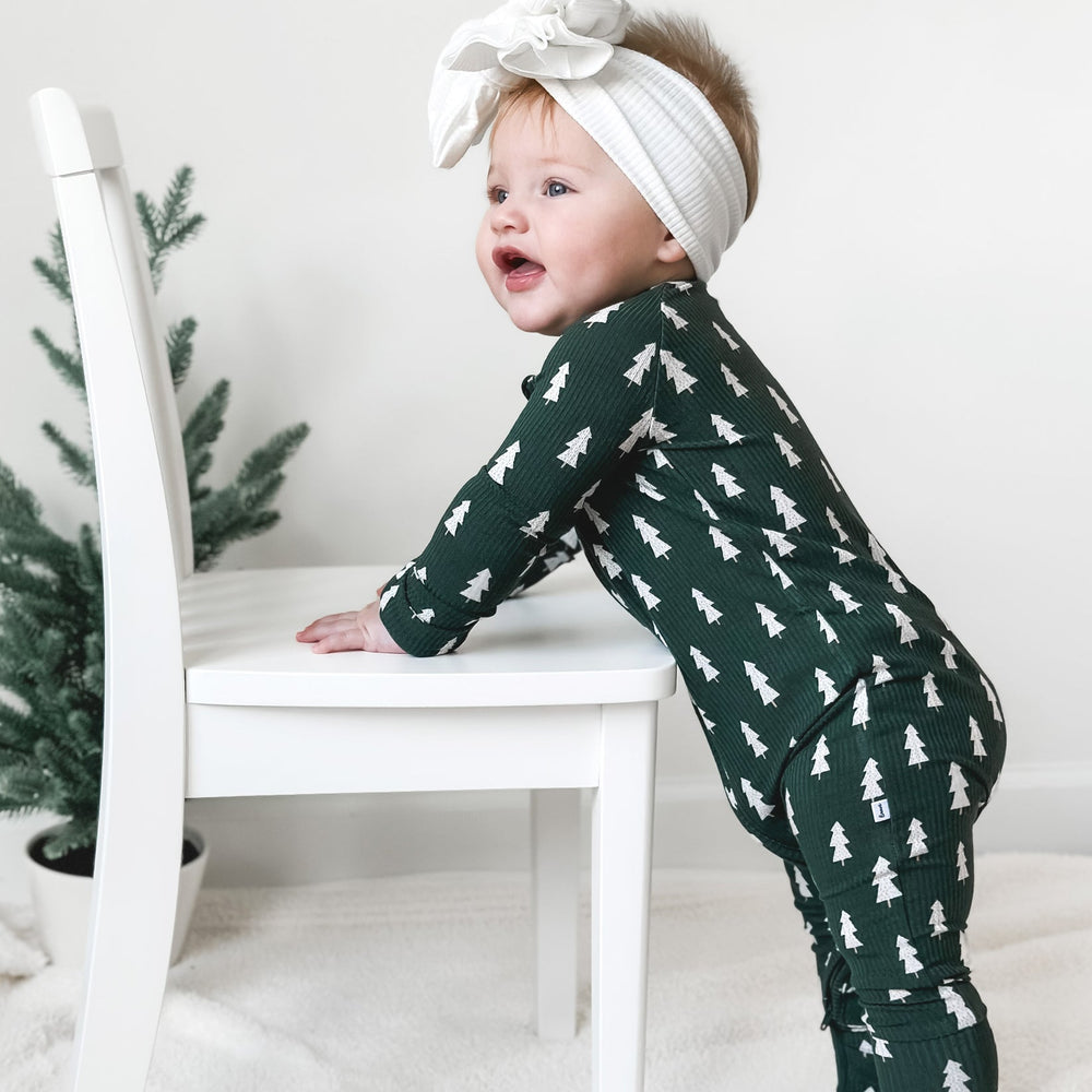 
                  
                    Christmas Trees Small Ribbed Zip Romper
                  
                