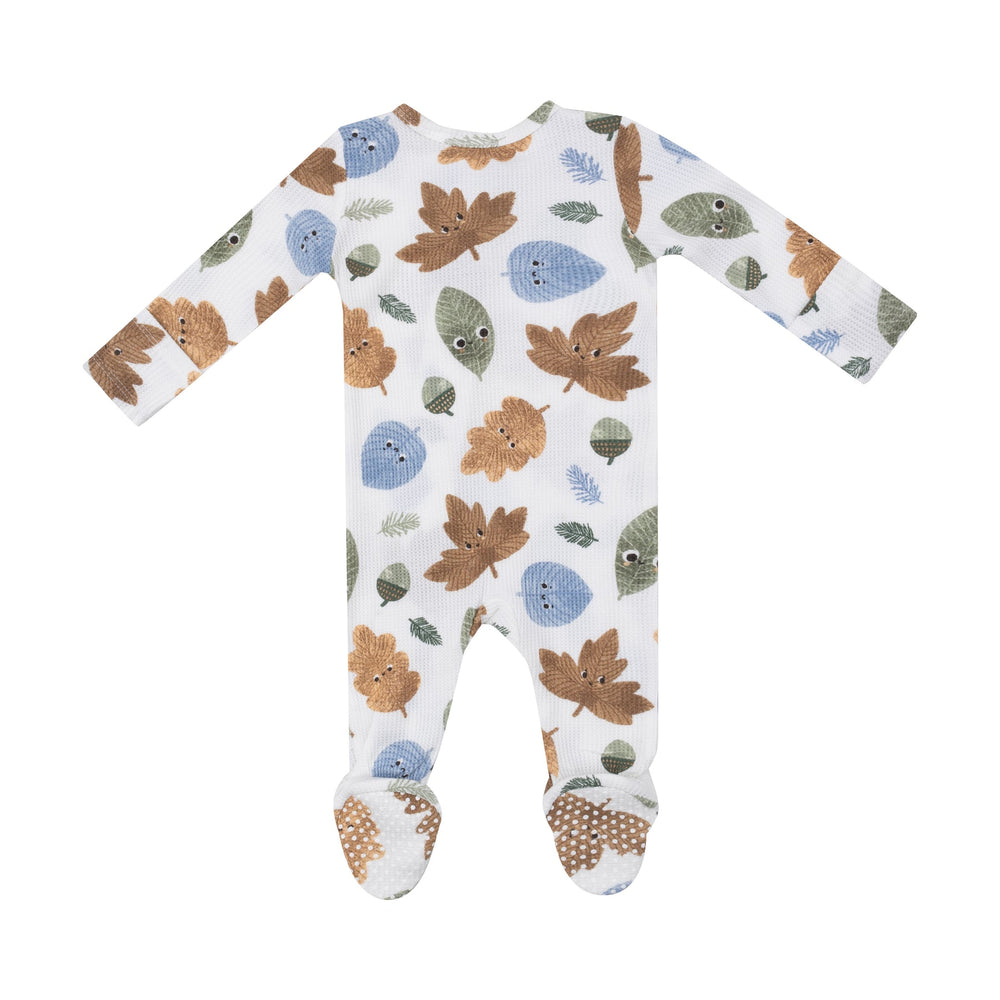 Cuddly Leaves 2 Way Zipper Footie