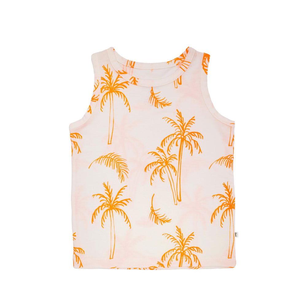 Palm Trees Neon Orange Tank