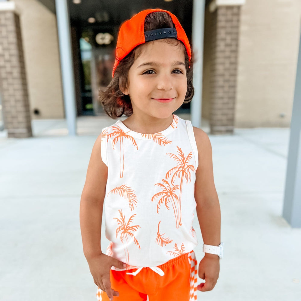 
                  
                    Palm Trees Neon Orange Tank
                  
                