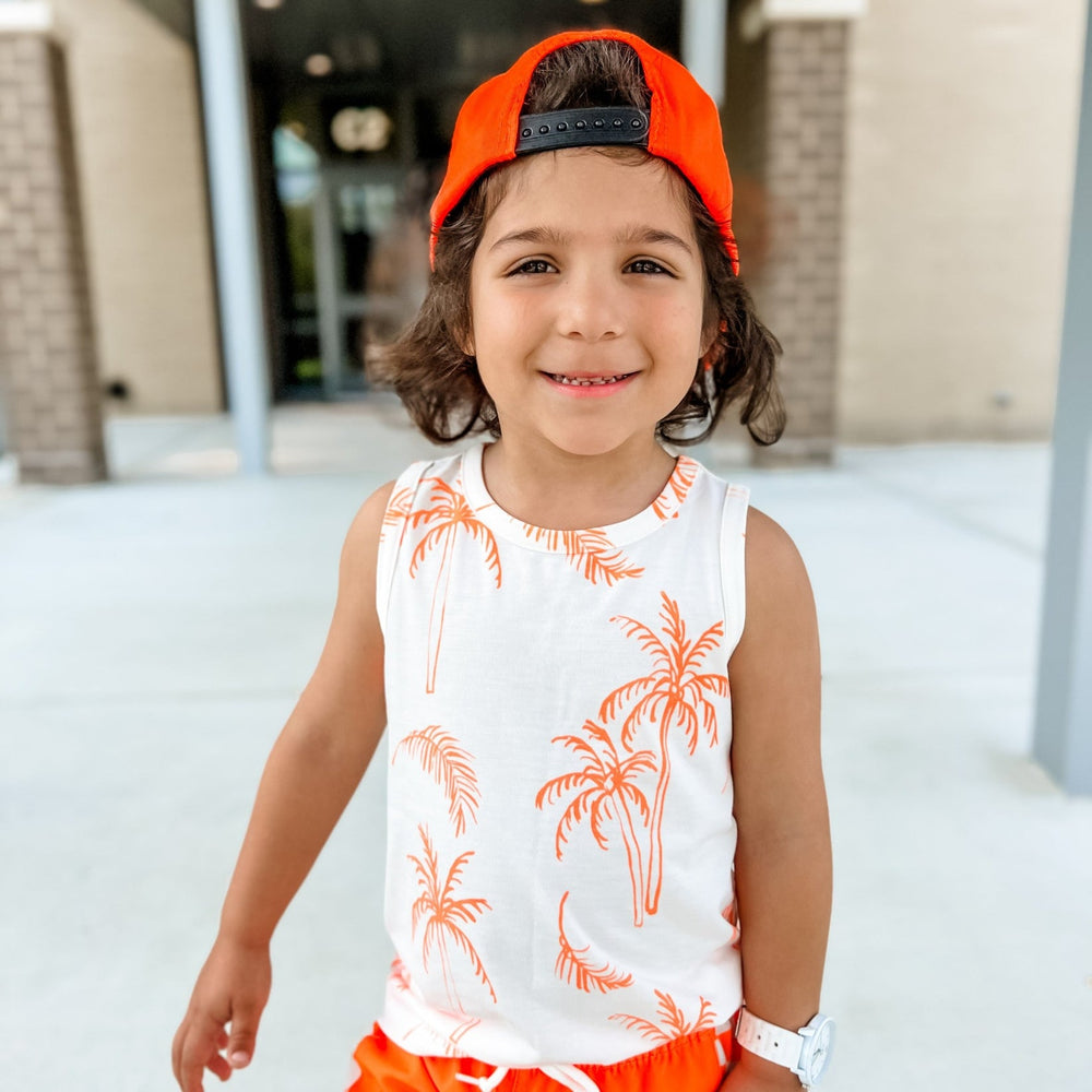 
                  
                    Palm Trees Neon Orange Tank
                  
                