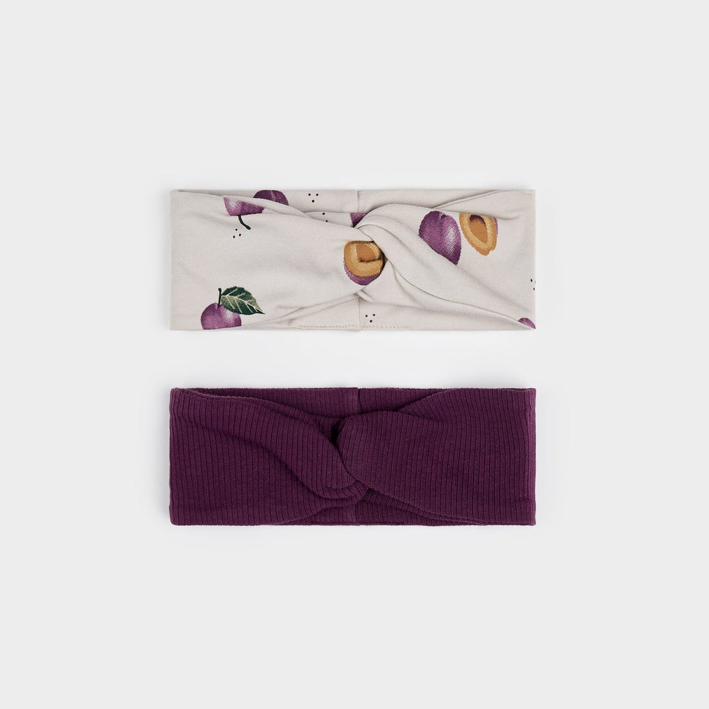 Plum Modal Rib and Plum Knit Headbands