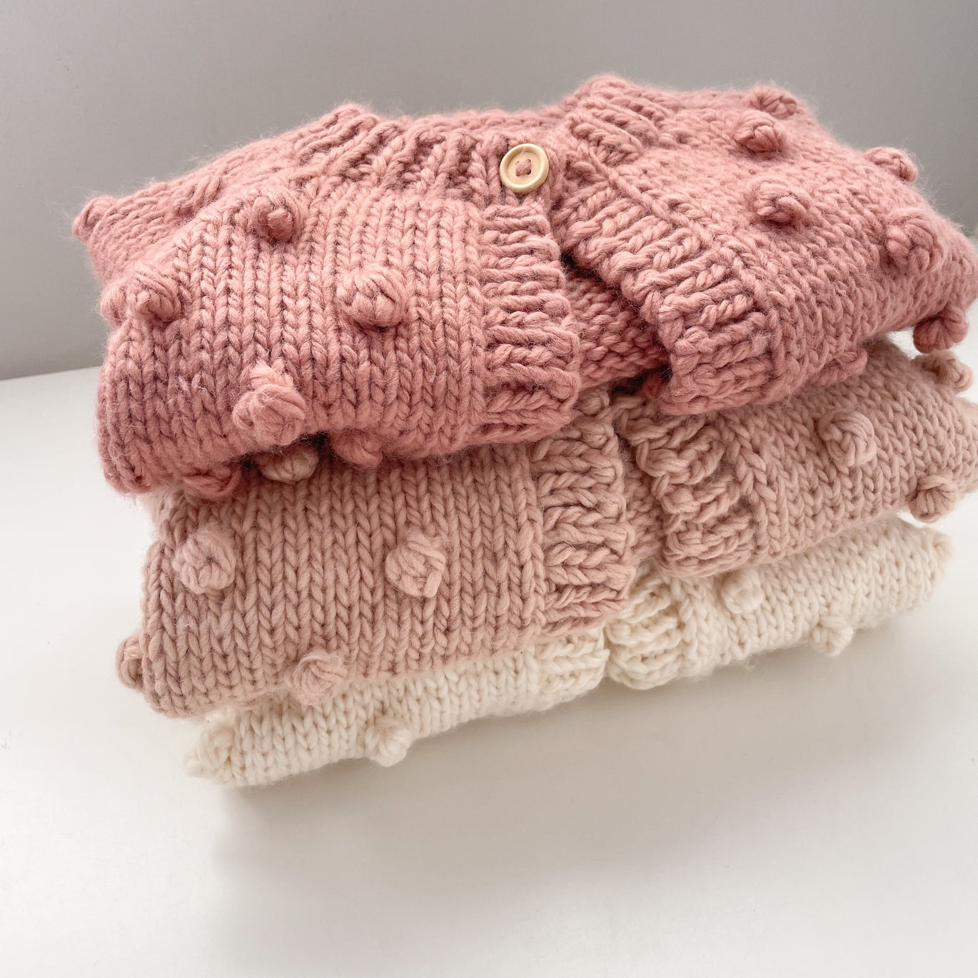 Rose Popcorn Cardigan