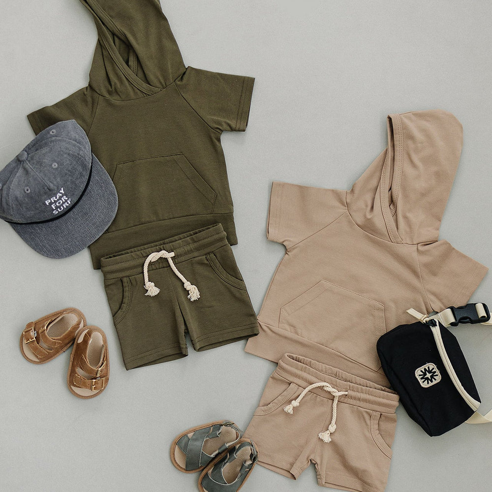 
                  
                    Sand Hooded Tee and Pocket Short Set
                  
                