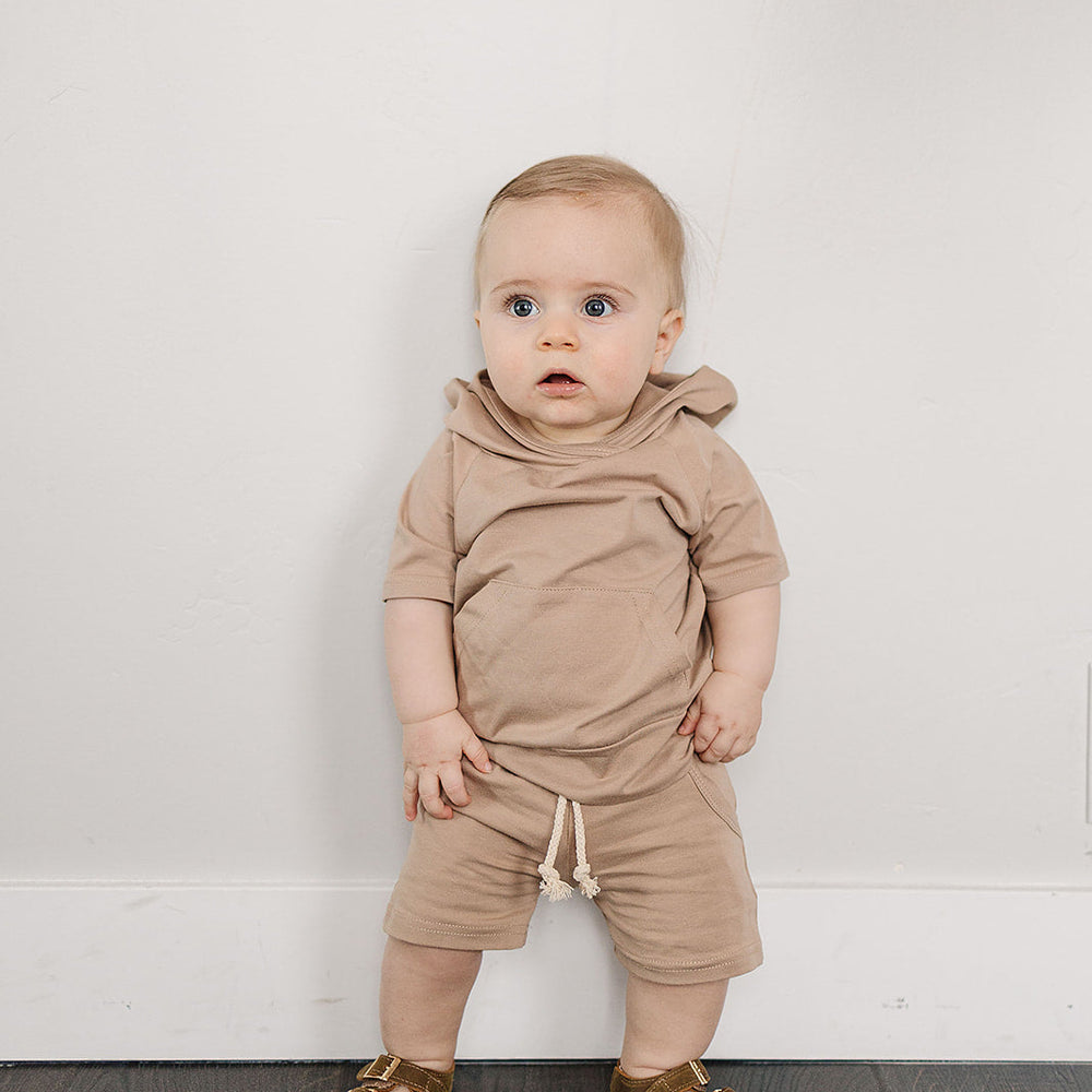 
                  
                    Sand Hooded Tee and Pocket Short Set
                  
                