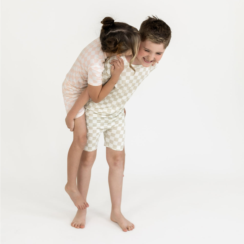 Swim Shorts - Tan Checkered by Orcas Lucille – Avery and Everett