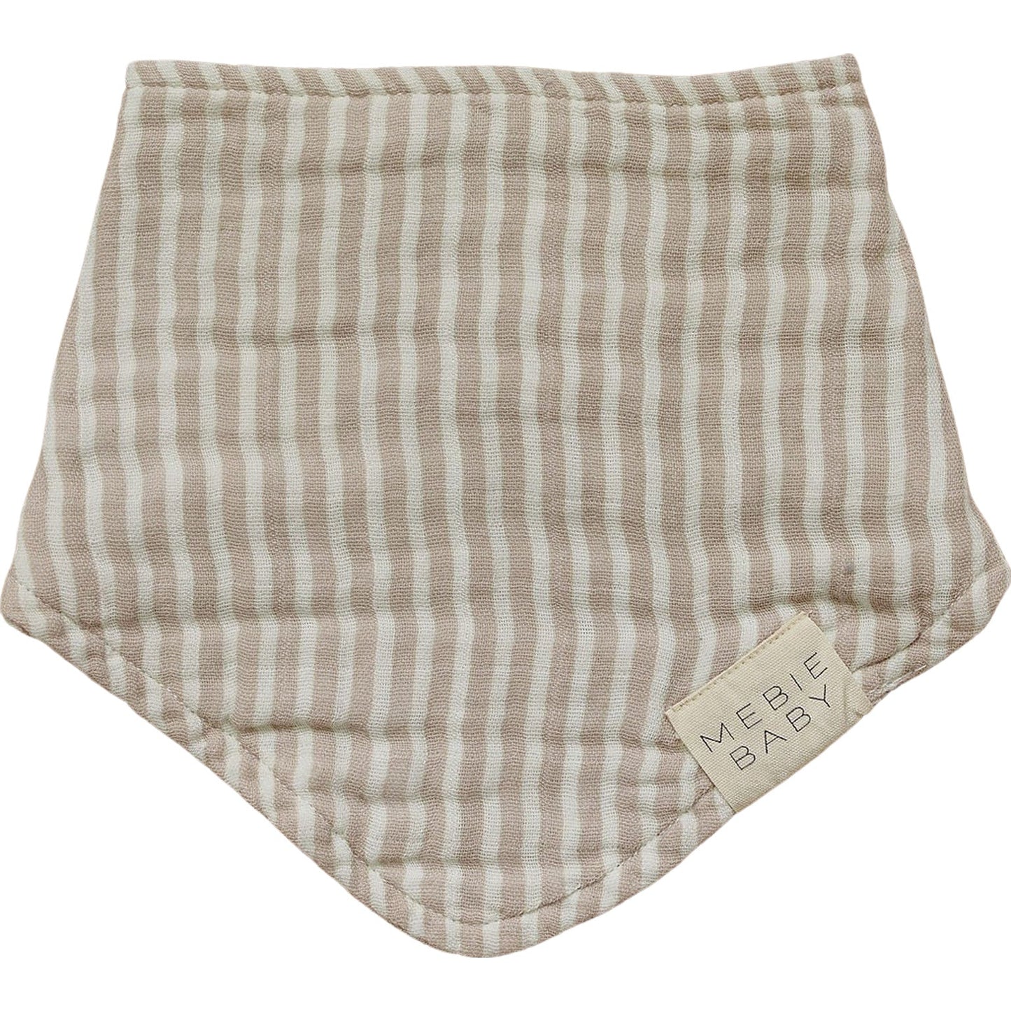 
                  
                    Taupe Stripe Muslin Bib
                  
                