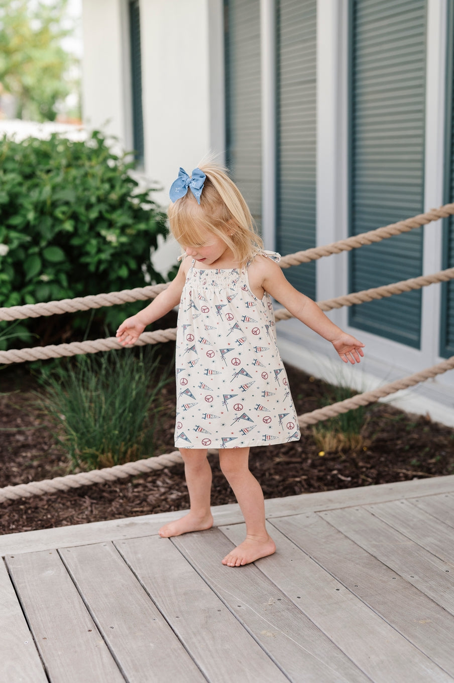 Smocked Summer Dress - USA Flag by babysprouts 4T Smocked Summer Dress - USA Flag by babysprouts 4T