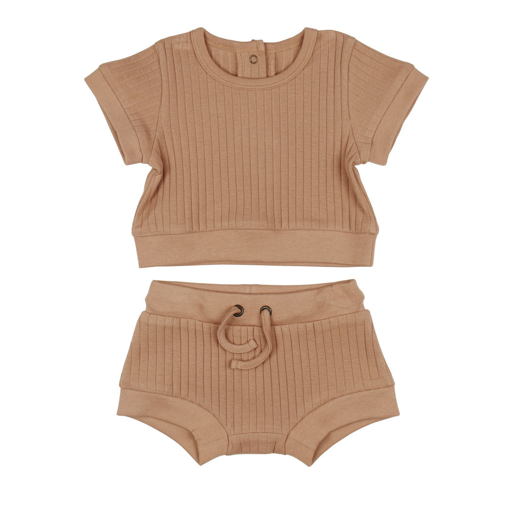 
                  
                    Adobe Ribbed Tee & Shortie Set
                  
                