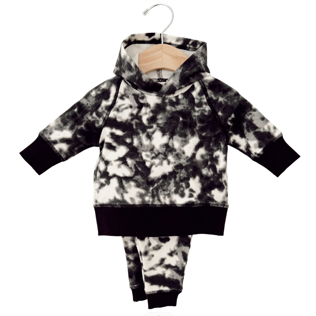 
                  
                    Black Tie Dye French Terry Hoodie Set
                  
                