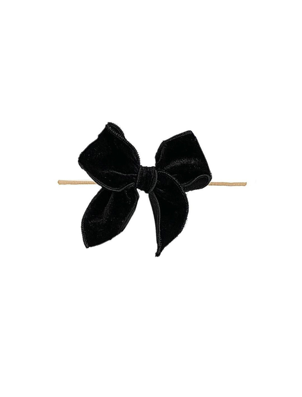 Edged Velvet Bow | Black