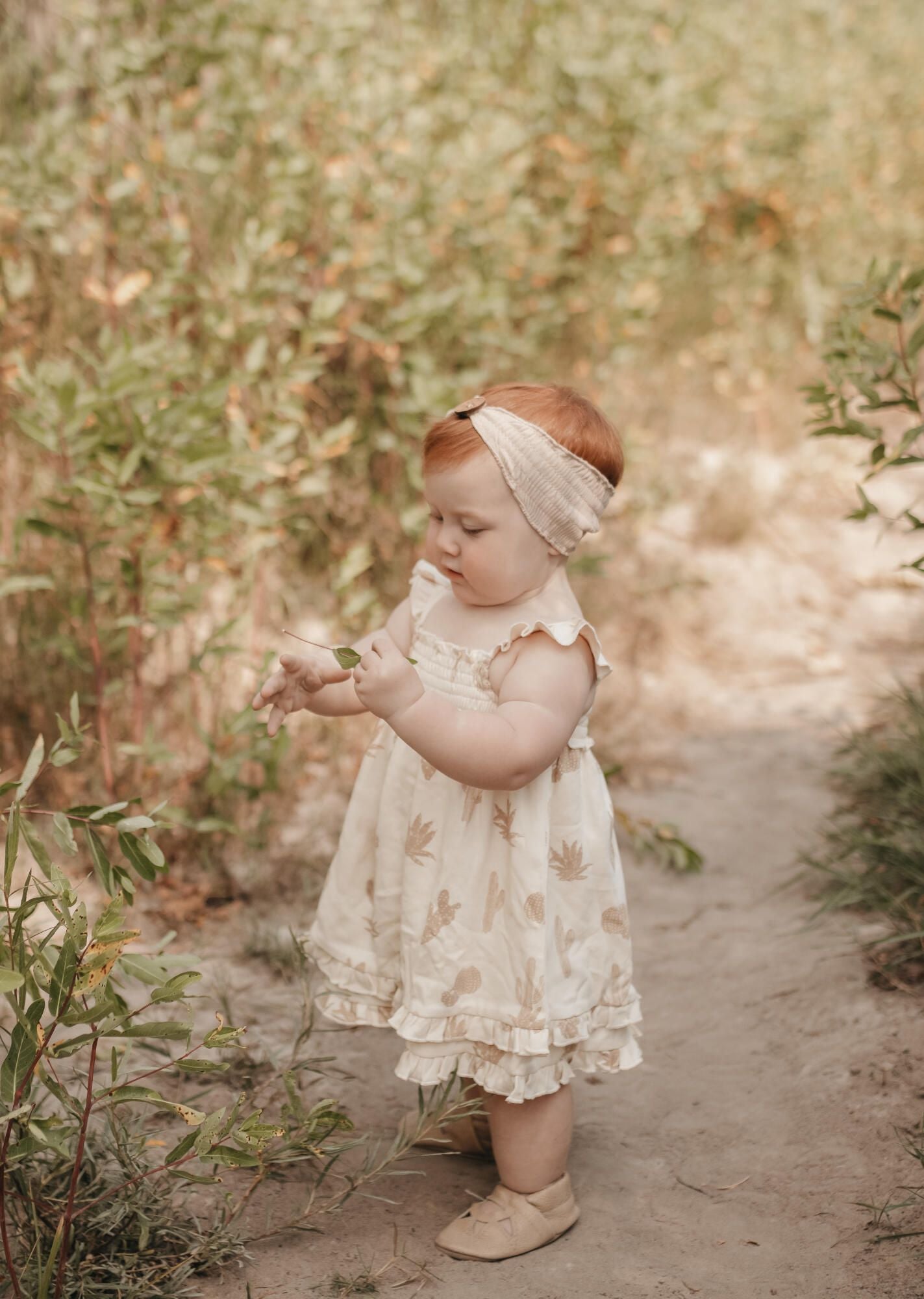 
                  
                    Printed Smocked Summer Dress in Buttercream Cactus
                  
                