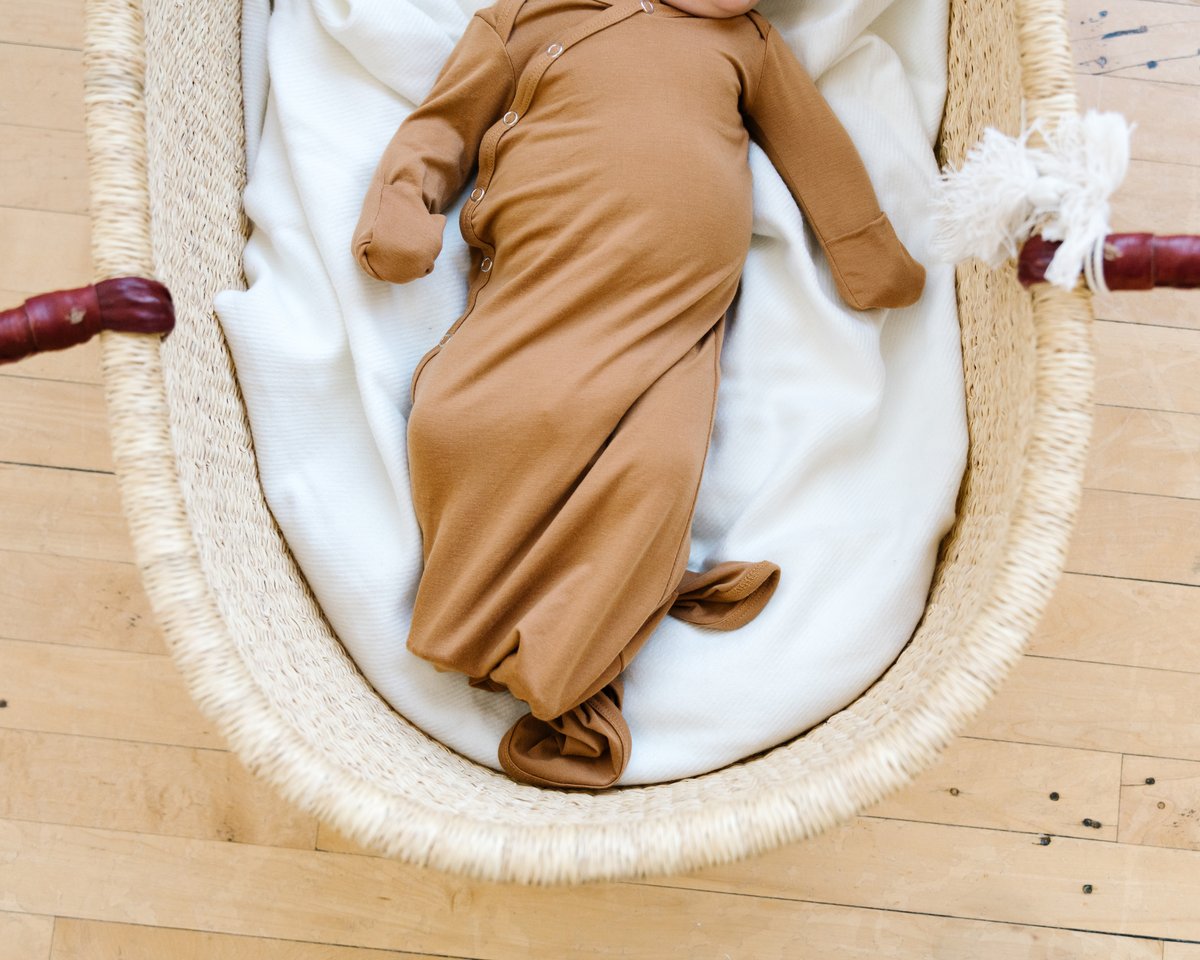 
                  
                    Camel Newborn Knotted Gown
                  
                