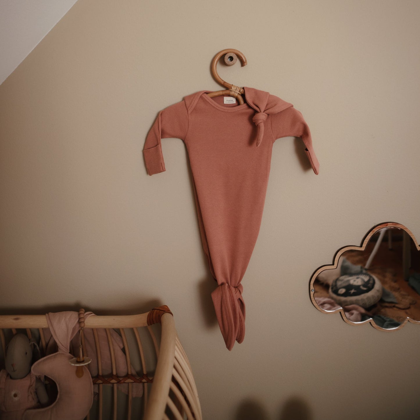 
                  
                    Ribbed Knotted Baby Gown (Cedar)
                  
                