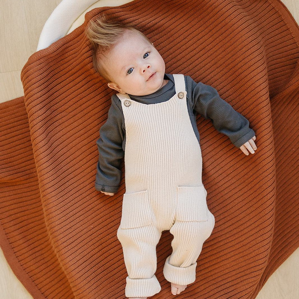 
                  
                    Charcoal Organic Ribbed Long Sleeve Bodysuit
                  
                