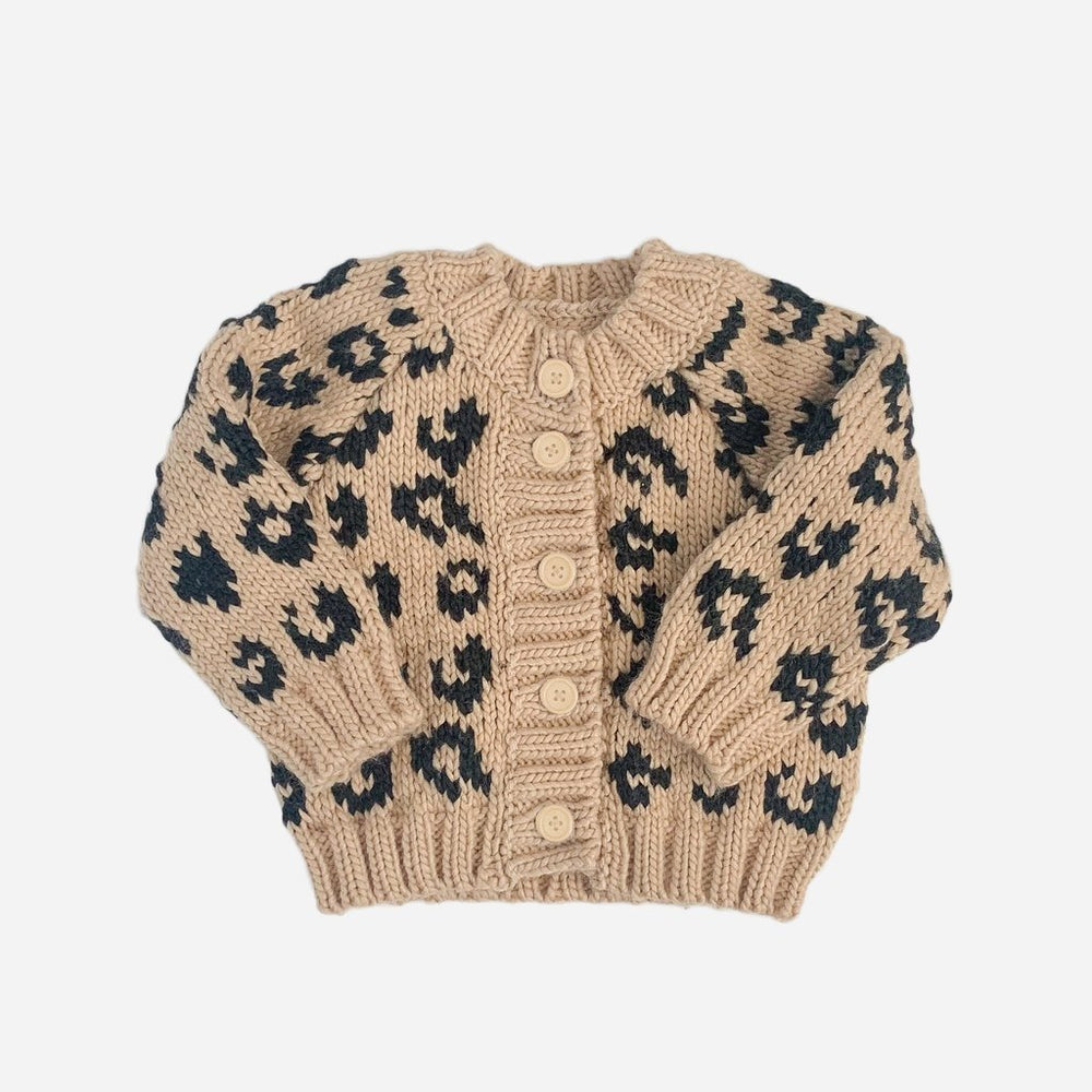 Cheetah Cardigan, Latte