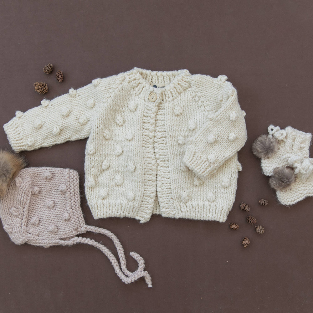 
                  
                    Cream Popcorn Cardigan
                  
                