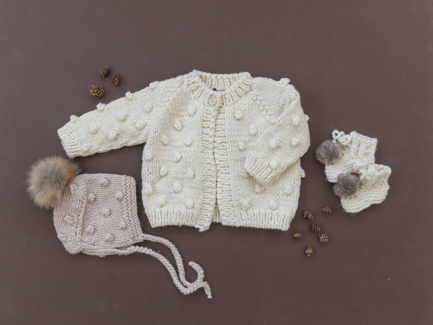 
                  
                    Cream Popcorn Cardigan
                  
                