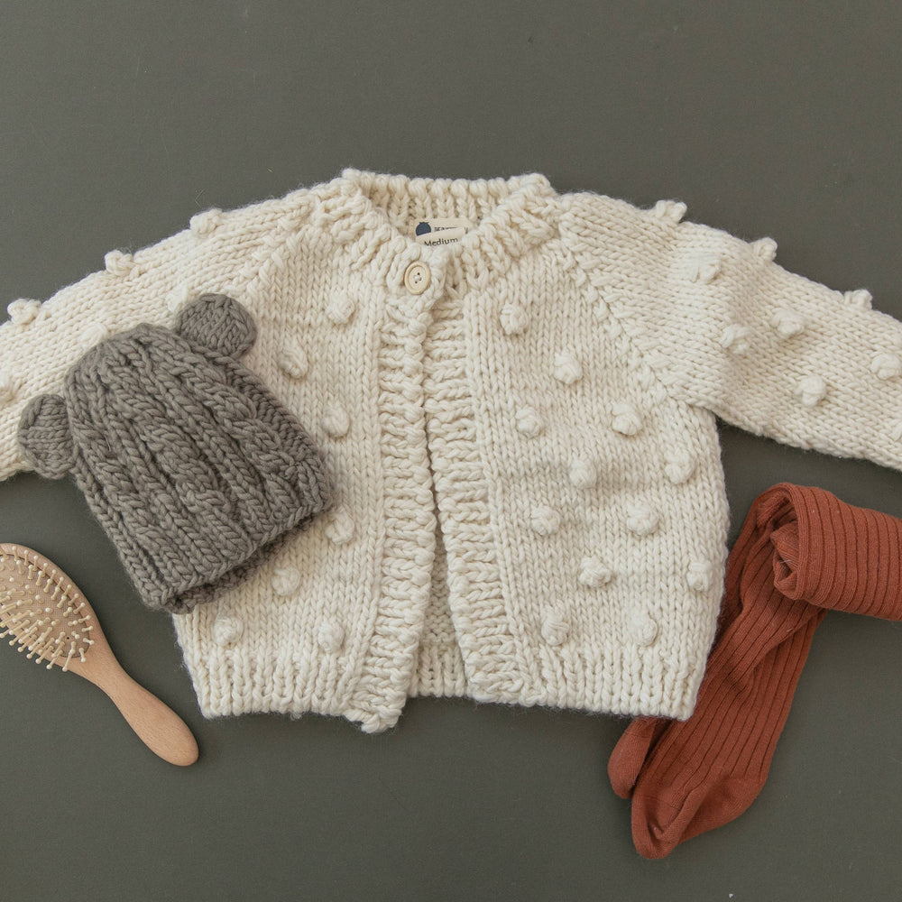 
                  
                    Cream Popcorn Cardigan
                  
                