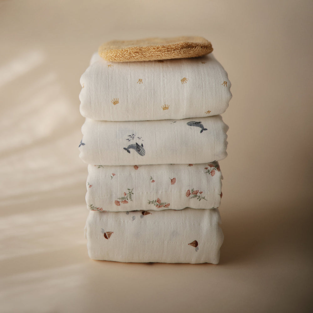 
                  
                    Muslin Swaddle Blanket Organic Cotton (Crowns)
                  
                