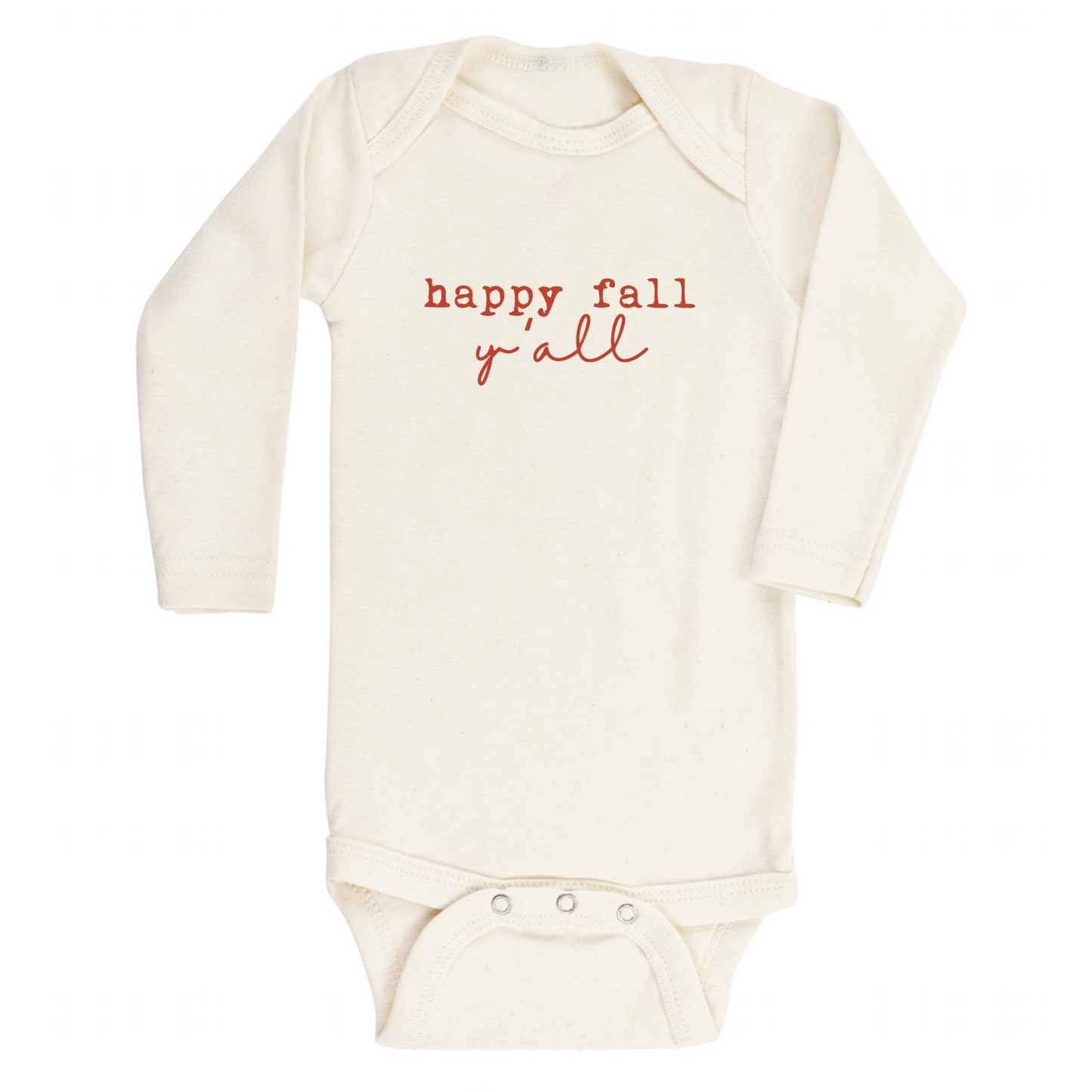 
                  
                    Happy Fall Y'all Organic Cotton Baby Bodysuit | Long Sleeve |
                  
                
