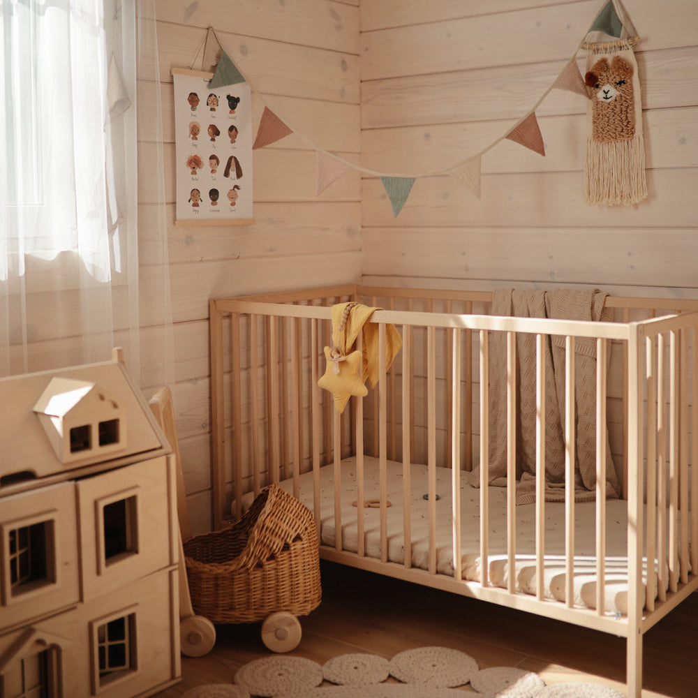 
                  
                    Extra Soft Muslin Crib Sheet (Falling Stars
                  
                