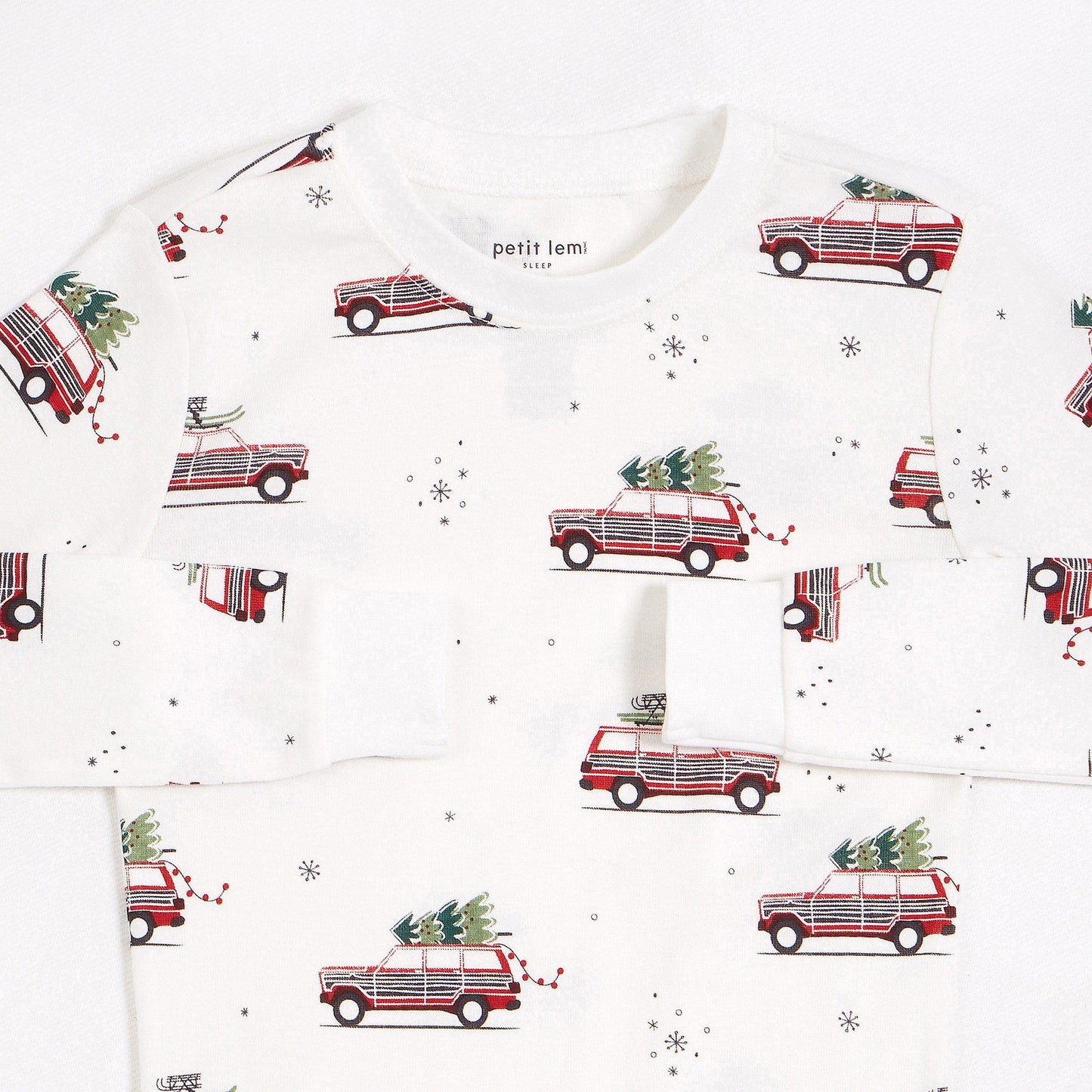 
                  
                    Festive Cars Print on Off White PJ Set
                  
                