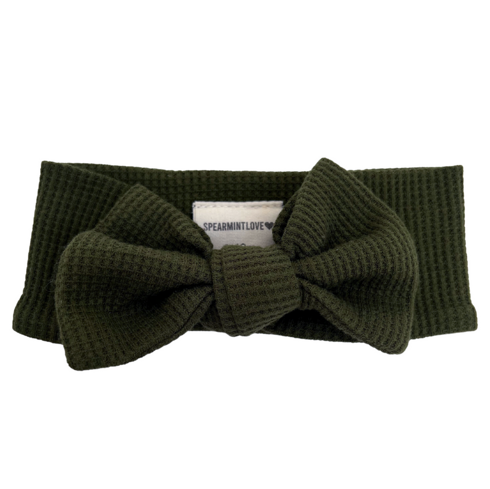 Forest Organic Waffle Knot Bow